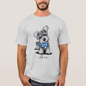 KiniArt シュナウザー 子犬 Tシャツ (正面)