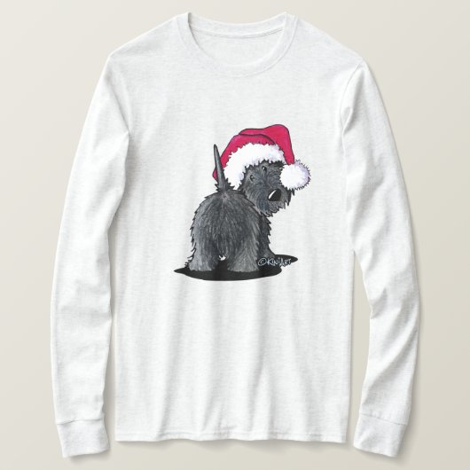 KiniArt スコティッシュ・ムーン・サンタ Tシャツ (デザイン正面)