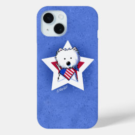 KiniArt スター スペックルド ウェスティ iPhone 15ケース