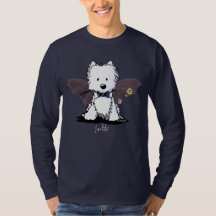 KiniArt ハロウィン ウェスティ テリア Tシャツ