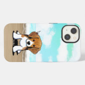 KiniArt ビーチ ビーグル iPhone ケース (裏面横)