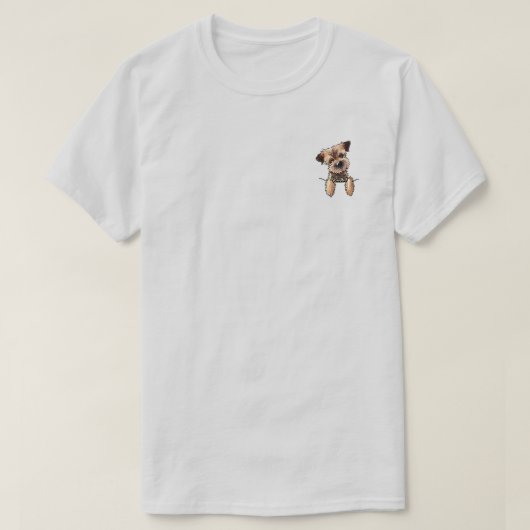 KiniArt ボーダー・テリア Tシャツ (デザイン正面)