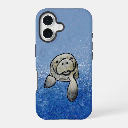 KiniArt マナティー iPhone 16ケース (裏面)