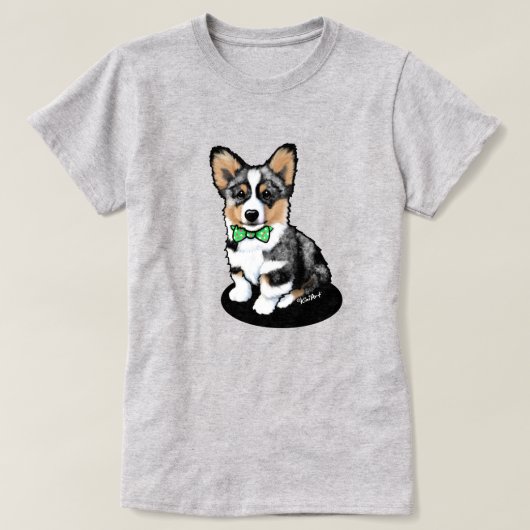 KiniArt メルルコーギーパピーTシャツ Tシャツ (デザイン正面)