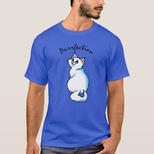 KiniArt 白猫Tシャツ Tシャツ (正面)