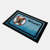 KiniArt 縁ど Terrier Rescue Doormat ドアマット (アングル)