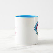 KiniArt Airedaleクリスマスコーヒーマグ ツートーンマグカップ (中央)