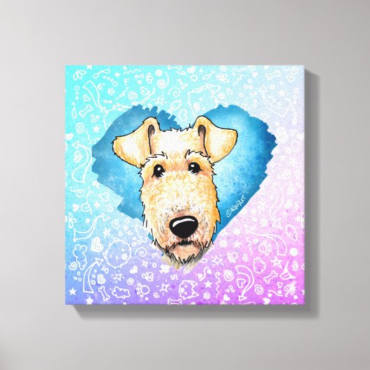 KiniArt Airedale Terrier Canvas Print キャンバスプリント (正面)