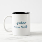 KiniArt Airedale Terrier Coffee Mug ツートーンマグカップ (左)