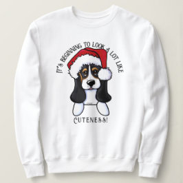 KiniArt Bassetハウンドクリスマスススススウェットシャツ スウェットシャツ