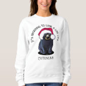 KiniArt Bear Cub Christmas Sweatshirt スウェットシャツ (正面)
