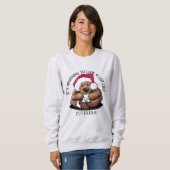 KiniArt Bear Hug Christmas Sweatshirt スウェットシャツ (正面フル)