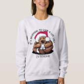 KiniArt Bear Hug Christmas Sweatshirt スウェットシャツ (正面)