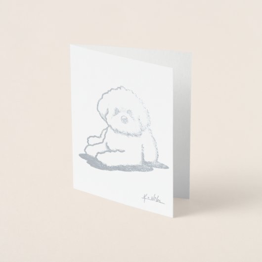 KiniArt Bichon Friseフォイルカード 箔カード (正面)