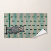 KiniArt Black Bear and Trees バスタオルセット (ハンドタオル)