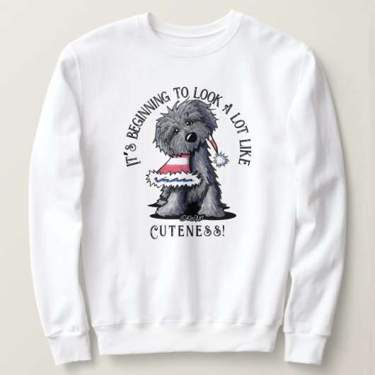 KiniArt Bouvier des Flandres Christmas Sweatshirt スウェットシャツ (デザイン正面)