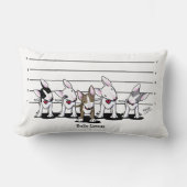 KiniArt BullyラインアップブルテリアLumbar枕 ランバークッション (正面)