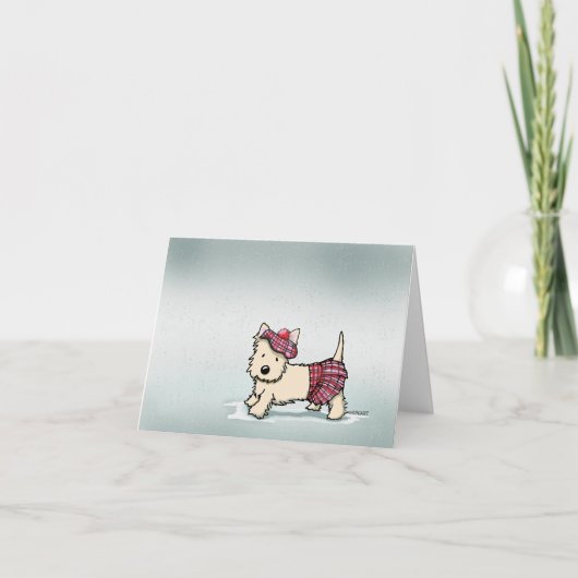 KiniArt Cainn雨日用グリーティングカード ノートカード (正面)