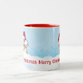 KiniArt Cavapooクリスマス ツートーンマグカップ (中央)