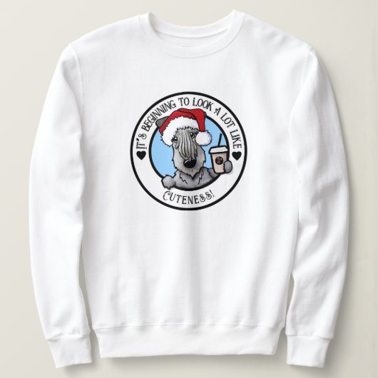 KiniArt Cesky Terrier Christmas Sweatshirt スウェットシャツ (デザイン正面)