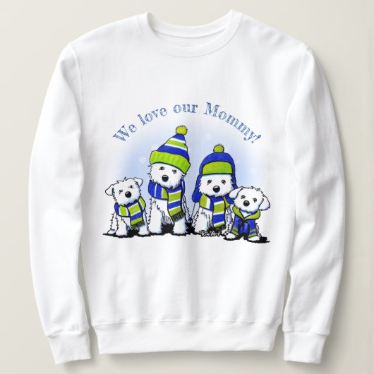 KiniArt Cozy Crew Dogs スウェットシャツ (デザイン正面)