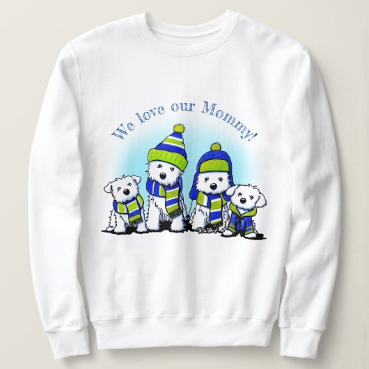 KiniArt Cozy Crew Dogs スウェットシャツ (デザイン正面)