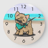 KiniArt Cutieface Cairn Beach Wall Clock ラージ壁時計 (正面)