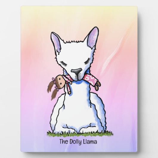 KiniArt Dolly Llama フォトプラーク (正面)