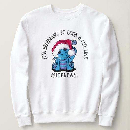 KiniArt Dragon Christmas Sweatshirt スウェットシャツ (デザイン正面)