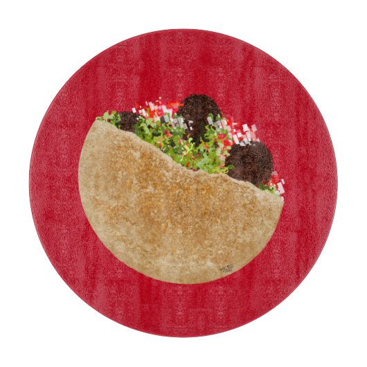 KiniArt Falafelサンドイッチ カッティングボード (正面)