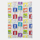 KiniArt Flowerbox Westies キッチンタオル (縦)