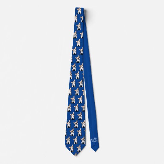 KiniArt French Bulldog Neck Tie ネクタイ (正面)