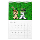 KiniArt Happy Dogs Small Calendar カレンダー (3月 2027)