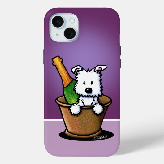 KiniArt Happy New Year Westie Case-Mate iPhoneケース (裏面)
