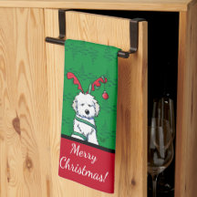 KiniArt Havaneseトナカイのクリスマス