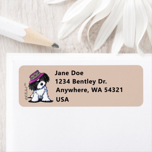 KiniArt Havanese In Hat ラベル (インサイチュ)