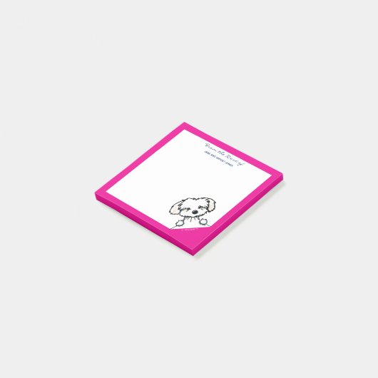 KiniArt Havanese Notes ポストイット (アングル)