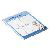 KiniArt Ibizanウィークリースケジュールメモ帳 ノートパッド (アングル)