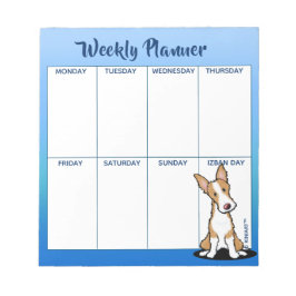 KiniArt Ibizanウィークリースケジュールメモ帳 ノートパッド