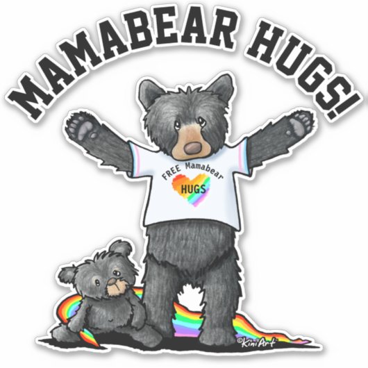 KiniArt Mamabear Hugsシール シール (正面)
