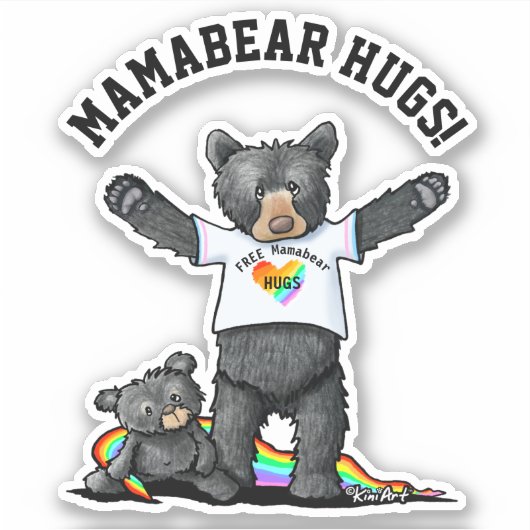 KiniArt Mamabear Hugsシール シール (正面)
