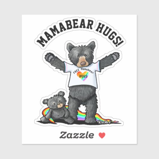 KiniArt Mamabear Hugsシール シール (シート)