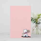 KiniArt Mr. Pawfect Westie文房具 便箋 (スタンド正面)