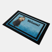 KiniArt Norwich Terrier Doormat ドアマット (アングル)