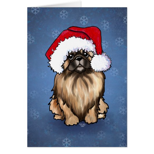 KiniArt Pekingeseクリスマスカード (正面)