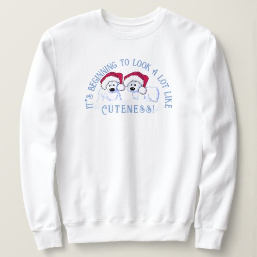 KiniArt Polar Bear Christmas Sweatshirt スウェットシャツ (デザイン正面)