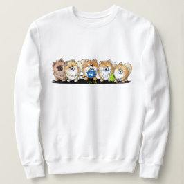 KiniArt POMパレードポメラニア犬Tシャツ スウェットシャツ