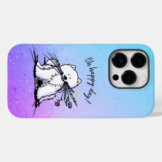 KiniArt Samoyed iPhone / iPadケース Case-Mate iPhoneケース (裏面 (横))
