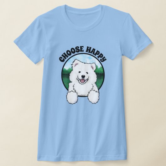 KiniArt Samoyed Tシャツ (レイダウン)