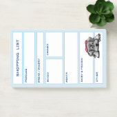 KiniArt Schnauzer犬の食料品ショッピング一覧 ポストイット (オフィス)